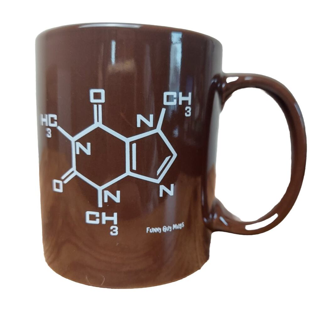 Funny Guy Mugs Coffee Cup 11 oz Ceramic Caffeine Chemistry Double Sided FLAWS